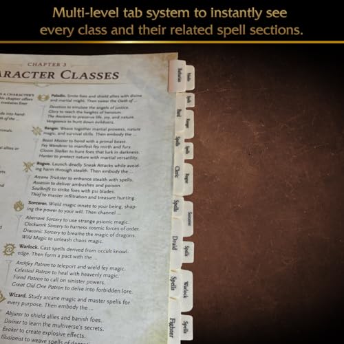 DND 2024 Player’s Handbook Index Tabs. 110 Premium Sticky Tabs for the Dungeons and Dragons 2024 Player Handbook with 2 Erasable Character Sheets.