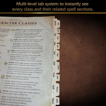 DND 2024 Player’s Handbook Index Tabs. 110 Premium Sticky Tabs for the Dungeons and Dragons 2024 Player Handbook with 2 Erasable Character Sheets.
