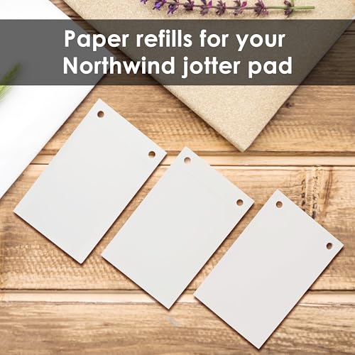 Northwind Personalized Leather Notepad Refill – Made in USA – Custom Monogrammed Full-Grain Desk Jotter with 100 Sheets – Refillable Memo Pad Holder – Personalized Gift for Men, Women, Office, Everyday Notes