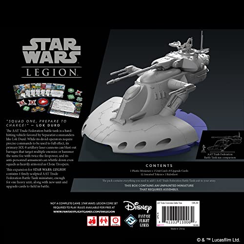 Star Wars: Legion AAT Trade Federation Tank UNIT EXPANSION - Unleash Devastation! Tabletop Miniatures Strategy Game for Kids and Adults, Ages 14+, 2 Players, 3 Hour Playtime, Made by Atomic Mass Games - style: Separatist Alliance Expansions: AAT Trade Fed