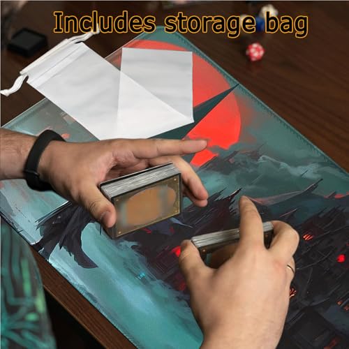 MTG Playmat, Stitched Edges Castle TCG Play Mat, 24 x 14 inches for MTG DTCG CCG RPG Trading Card Inked Game MTG Mats Smooth Rubber Surface Battle - color: Vampire With Zones
