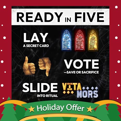 Vita Mors: Conspiro – Premium Social Deduction Game for 5–10 Players | Pocket-Size Metal Edition | Holiday Coupon Available