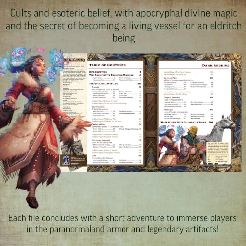 Pathfinder Dark Archive Remastered Special Edition - Faux Leather Deluxe | 2 New Classes Psychic & Thaumaturge | Second Edition RPG Paranormal Guide