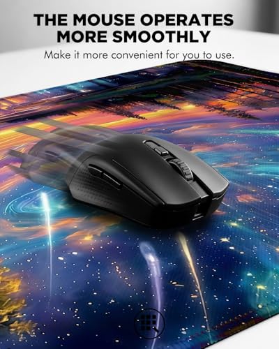 Mouse Pad, Desk Mat, 31.5x11.8in Large Mousepad, Meteor | Desk Pad with Stitched Edge & Rubber Non-Slip Bottom, Gaming Mouse Pad, Extended Mousepad for Home, Office - color: Meteor
