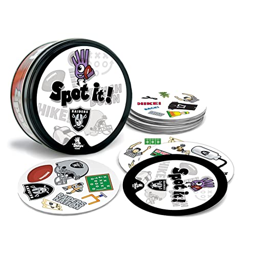 MasterPieces Game Day - NFL Las Vegas Raiders Spot It Game for Kids, Adults, and Family - style: Las Vegas Raiders