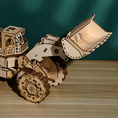 3D Wooden Puzzles Bulldozer Model Kits, Brainteaser and Puzzle for Christmas/Birthday,Gifts for Adults and Teens to Build Combination - style: Bulldozer