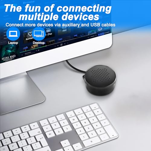MEIRIYFA Computer Speakers for Desktop/PC, USB Powered Portable Small PC Speaker with Volume Control for Laptop, Tablets, Monitor