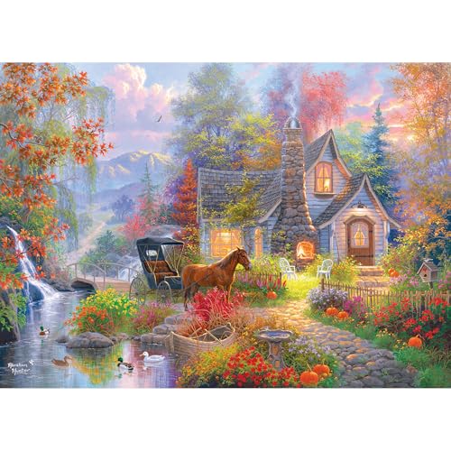 RoseArt - Abraham Hunter - Fairytale Cottage - 1000 Piece Jigsaw Puzzle for Adults - style: Fairytale Cottage