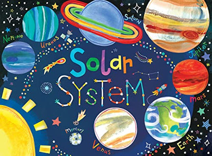 MasterPieces 60 Piece Solar System Puzzle for Kids - Astronaut Theme - 19"x14" - Fun & Educational - style: Hello World Solar System