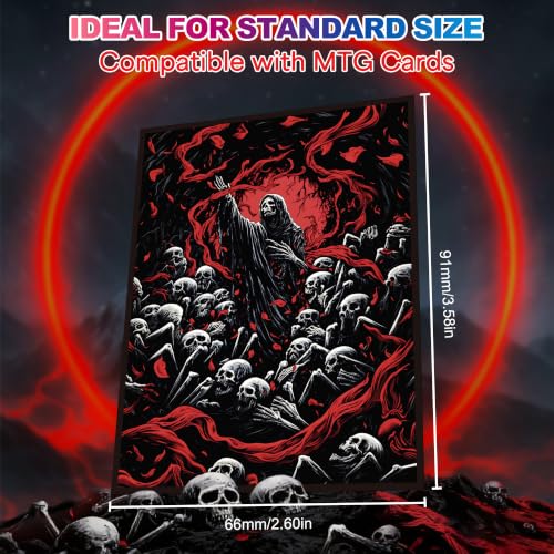 UAONO MTG Card Sleeves - Death 100 Count Standard Size | Ultra Clear Front & Matte Finish Back Tear Resistant Clear Card Sleeves Matte Art Sleeve for MTG - color: Death