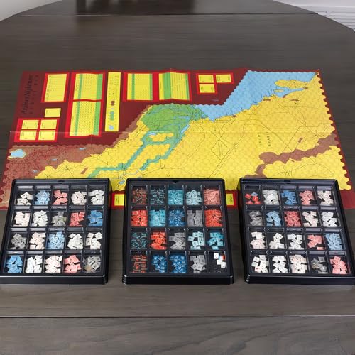 Game Piece Counter Trays (5-Pack); War Game and Board Game Storage Sorting Organizers, Playthos Collection