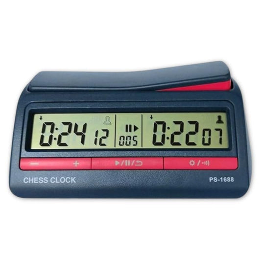 Digital Chess Timer Clock – Tournament‑Grade, 42 Modes, Silent Buttons, Dual‑Side, for US‑Chess/Fide, Go, Xiangqi, Backgammon. Same as pursun PS‑1688.