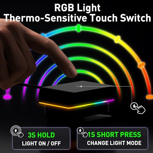 for G Pro X Superlight 2 Gaming Mouse Fast Charging Dock for Razer Viper V3 Pro (2024), PRO X Superlight 2 Lightspeed and Universal USB C Mouse Magnetic Desktop Charger RGB Gaming Room/Man Cave