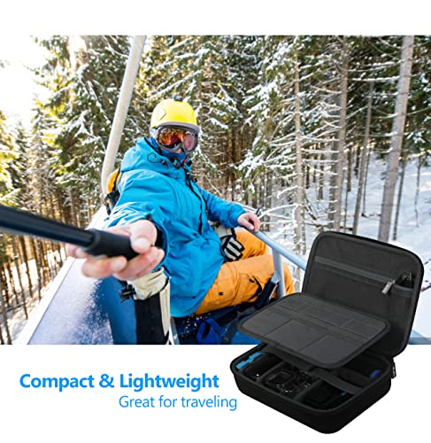 JSVER Hard Case for GoPro Cameras Carrying Case For Gopro Hero 13/12/11/10/9/8/7/AKASO EK7000/AKASO Brave 4 4K /Brave 7 LE/Brave 8/AKASO V50X /insta360 and Other Action Cameras - size: Large