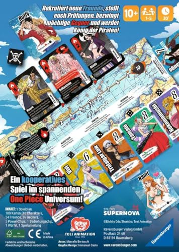 Ravensburger 24869 One Piece Nakama – A Cooperative Board Game and Card Game for 1-5 Anime Fans from 10 Years, in The World of One Piece