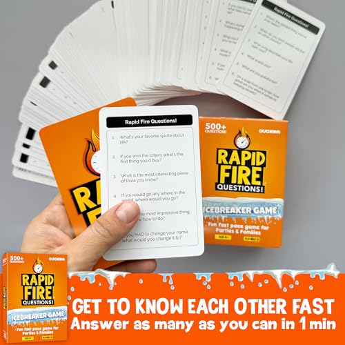 Quokka Icebreaker Cards with 500+ Questions - Adults Kids Family Conversation Cards Game - Break the Ice Family Game for Kids 8-12 - Perfect for Family or Adults Game Night I Travel Version | Break the Ice Cards for Kids and Adults with 500+ Questions - P