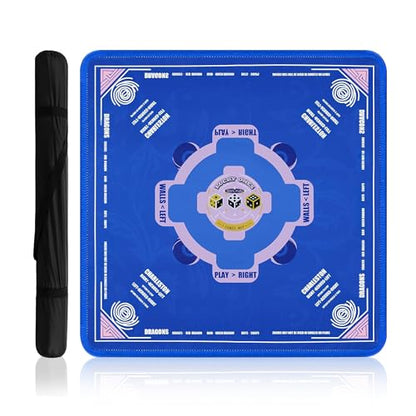 KRT Mahjong Mat 33" x 33" with Storage Bag Waterproof Rollable Game Mat | Anti-Slip; Noise-reducing; Widened and Thickened