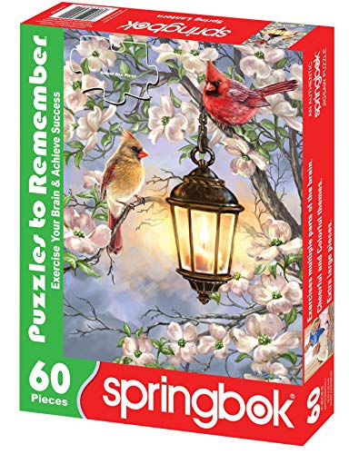 Springbok Puzzle to Remember - Alzheimer & Dementia Activity - 60 Piece Jigsaw Puzzle Spring Lantern - Made in USA
