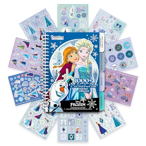 Fashion Angels Disney Frozen 1000+ Tabbed Sticker Collection Book | Includes Holographic, Vinyl & Alphabet Stickers with Elsa, Anna, Olaf & Friends, Ages 6+ - color: Frozen
