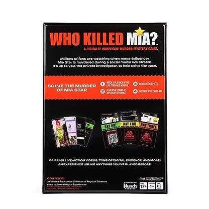 What DO You Meme? Who Killed Mia — A Modern Murder Mystery Game True Crime Solving Games for Adults, Find Out who Killed Influencer Mia Star, for True Crime Fans