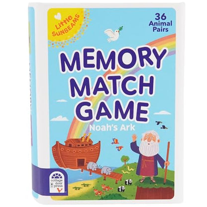 Memory Matching Game for Kids Ages 3+ – Memory Card Game with 72 Large Thick Cards, Preschool Learning Game (Noah's Ark)
