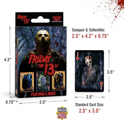 Masterpieces Friday the 13th Playing Cards - 54 Card Deck, Officially Licensed - Ages 4+ - style: Friday the 13th