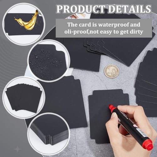 CRASPIRE 40Pcs Card Storage Dividers Trading Card Box Separator 3.7" x 2.8" Black White Frosted Plastic Sorting Boxes Standard Organizer Deck Tray Divider with Tab for Baseball Playing - style: Black and White 40Pcs