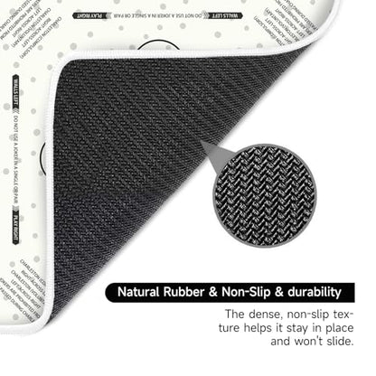 Deyimmei Neoprene Mahjong Mat for Table 31.5"x31.5" - Non-Slip, Noise Reduction Cover with Storage Pockets, American Rules & Crease-Free Rolled Shipping (Polka Dot Play)