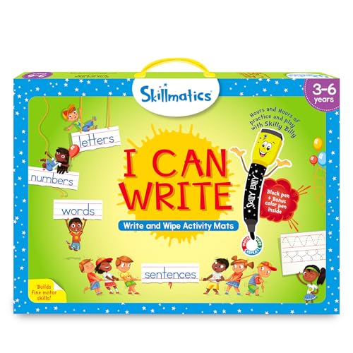 Skillmatics I Can Write - Reusable Preschool Learning Activities, Educational Toy and Game, Back to School Supplies, Gifts for Students, Kids, Toddlers Ages 3, 4, 5, 6 - style: 6. I Can Write