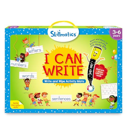Skillmatics I Can Write - Reusable Preschool Learning Activities, Educational Toy and Game, Back to School Supplies, Gifts for Students, Kids, Toddlers Ages 3, 4, 5, 6 - style: 6. I Can Write