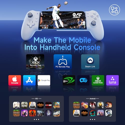 EasySMX M15 Mobile Gaming Controller for Android/iPhone 15 Series, Android Controller with Hall Trigger/Joysticks for Play Minecraft, COD - color: white