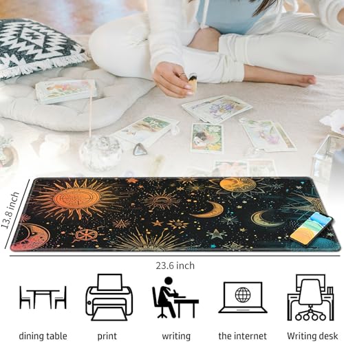Starry Night Sky for MTG & TCG Playmat Mouse Pad,BFDHGQZC 24" x 14" Game Mat for MTG/RPG/CCG Trading Card Game Playmats Table Mat Perfect for Card Games Video Games Computer Office - color: Starry Night Sky