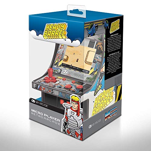 My Arcade Micro Player Mini Arcade Machine: Heavy Barrel Video Game, Fully Playable, 6.75 Inch Collectible, Color Display, Speaker, Volume Buttons, Headphone Jack - Electronic Games,DGUNL-3205 - style: Heavy Barrel