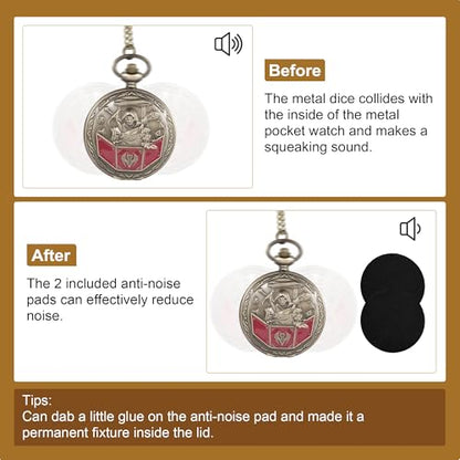 Kabinka D&D Dice Set with Pocket Watch Shell, 7-Piece Polyhedral Set, Perfect for Dungeons and Dragons, Role Playing Dice Accessory (DM, Bronze) - color: Bronze, style: DM