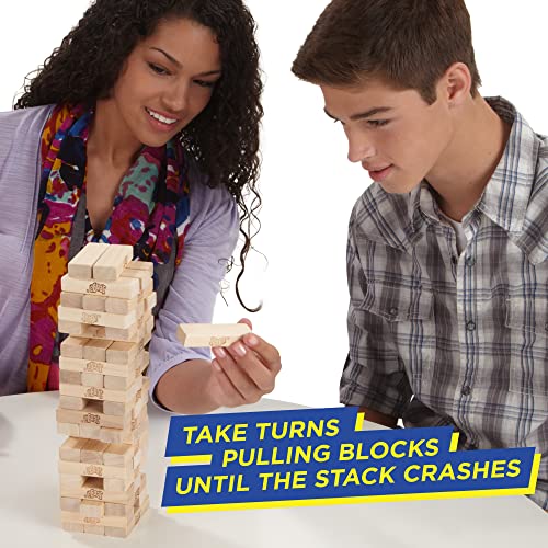Hasbro Gaming Jenga Game | The Original Wood Block Game with Genuine Hardwood Blocks | Stacking Tower | Ages 6+ | 1 or More Players | Party Games for Kids | Family Games