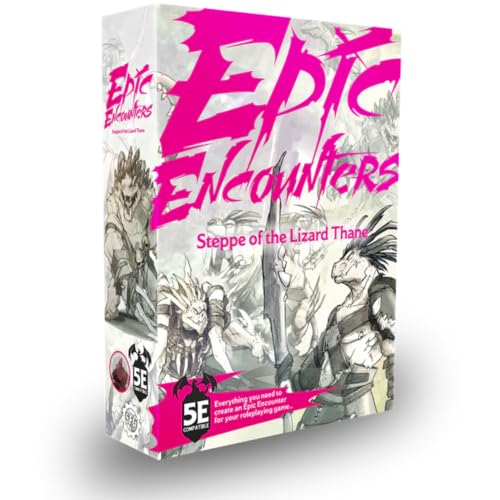 Epic Encounters: Steppe of the Lizard Thane RPG Fantasy Roleplaying Tabletop Game with 20 Detailed Miniatures, Double-Sided Game Mat, & Game Master Adventure Book with Monster Stats, 5E Compatible | 20 detailed miniatures, double-sided game mat, adventure