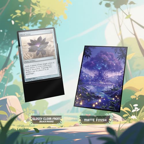 MTG Card Sleeves - Bayou(Black Green) - Fantasy Dual Lands Series - Ultra Clear Front & Matte Finish Back, 100 Count Standard Size TCG Art Sleeves for Magic The Gathering - color: Bayou(black Green)