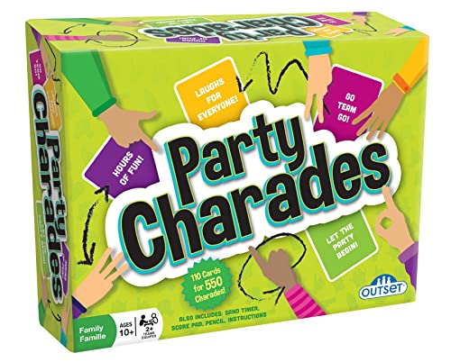 Party Charades Game – Contains 550 charades – Great Family Game for 2 or More Players Ages 10 and up by Outset Media