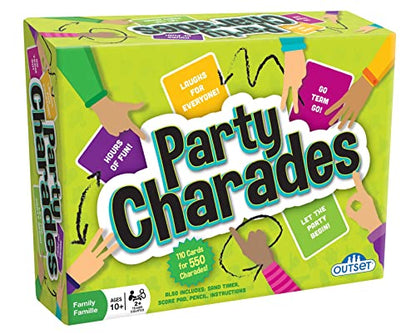 Party Charades Game – Contains 550 charades – Great Family Game for 2 or More Players Ages 10 and up by Outset Media