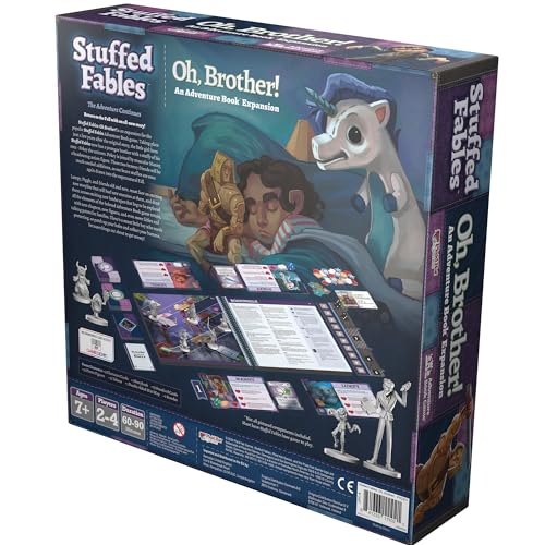 Stuffed Fables Oh Brother! Board Game EXPANSION - Exciting Narrative Adventure! Cooperative Strategy Game for Kids & Adults, Ages 7+, 2-4 Players, 60-90 Minute Playtime, Made by Plaid Hat Games