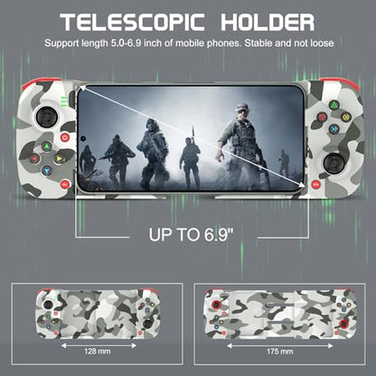 Joso Phone Controller for iPhone/Android Support Phone Case, Mobile Gaming Controller with Ergonomic Design - Wireless Gamepad for Cloud Gaming & PS Remote Play - color: Camouflage