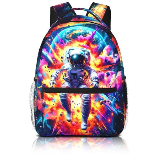 School Backpack for Boys- Astronaut Backpacks Boys Backpack for Kids Children Teens Elementary Middle School - Students Bookbag Ages 6-18, Astronaut Bookbag Travel Back Pack - color: Astronaut