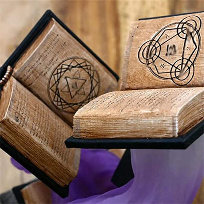 Thyggzjbs Magic Book Dice Tower,Tomes of Magics Dice Tower Magics Dice Tower Big Book Dice Tower Ornaments Clear Ornament Bulbs,Personalized Magic Dice Tower BookCollection (Blue+Purple) - color: Blue+purple