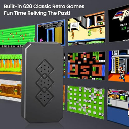 Wireless Retro Game Console Classic Video Gaming Console Built-in 620 Games, AV Output and Dual Game Controllers, Plug & Play TV Video Games for Kids/Adults, Nostalgia Gifts for Christmas - color: 620 Games