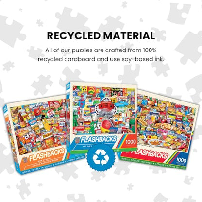 MasterPieces Kids Favorite Foods 1000-Piece Jigsaw Puzzle - Eco-Friendly Matte Finish - 19.25"x26.75" - Bonus Poster - Quality Guaranteed - size: 1000 Piece with Bonus Poster