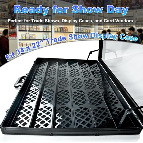 30 Modular Trade Card Risers | Black Acrylic - Perfect for Trade Shows, Display Cases, and Card Vendors - Display Stand for Sports Cards & Trading Card Games
