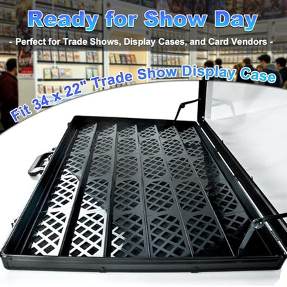 30 Modular Trade Card Risers | Black Acrylic - Perfect for Trade Shows, Display Cases, and Card Vendors - Display Stand for Sports Cards & Trading Card Games