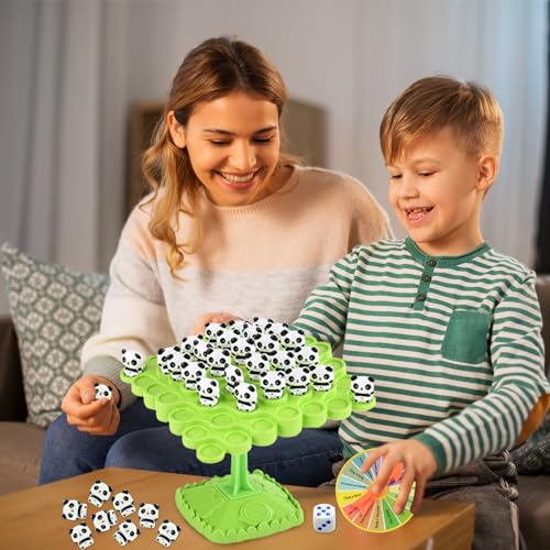 kykake Panda Balance Game Toys,Balance Game Tree Two-Player Parent-Child Interactive Family Tabletop Puzzle Montessori Toy,Pandas Board for Kids and Adults (Panda) - style: panda