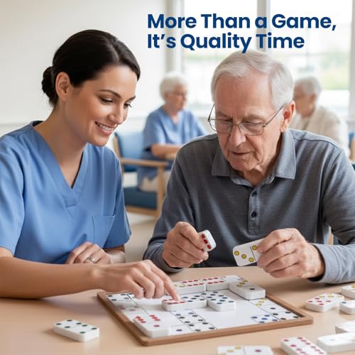 Dementia Activities for Seniors, Dominos Activity Kits for Dementia Patients, Memory Puzzle Games for Adults with Alzheimers, Dementia Products & Gifts for People with Dementia, Elderly Men & Women