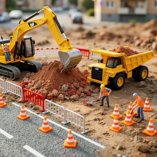 30Pcs Mini Traffic Cones, 1in Mini Cones Orange Small Roadblock Construction Signs, Tiny Traffic Toys Training Scene Roadblocks, Multifunctional Race Decor Building Theme Cars Party Favors